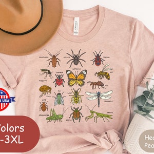 Insect shirt, Entomologist Gifts, Bug Shirt, Insect Lover Gift, Nature Sweatshirt, Entomology Shirt, Insect Shirt,Insect Gift,Colourful Bugs