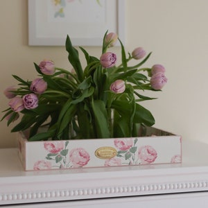 Evanjelina Pink Roses Colefax and Fowler Bowood tray. Large Tray. Breakfast Tray. Coffee table tray.  Ottoman tray