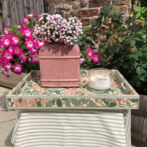 Honeysuckle - Morris & Co Tray. Large Tray. Breakfast Tray. Coffee table tray. Pale sage tray. William Morris