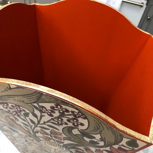 Dublin William Morris Waste paper bin & tissuebox cover basket, bedroom bin, office bin, bathroom bin image 8