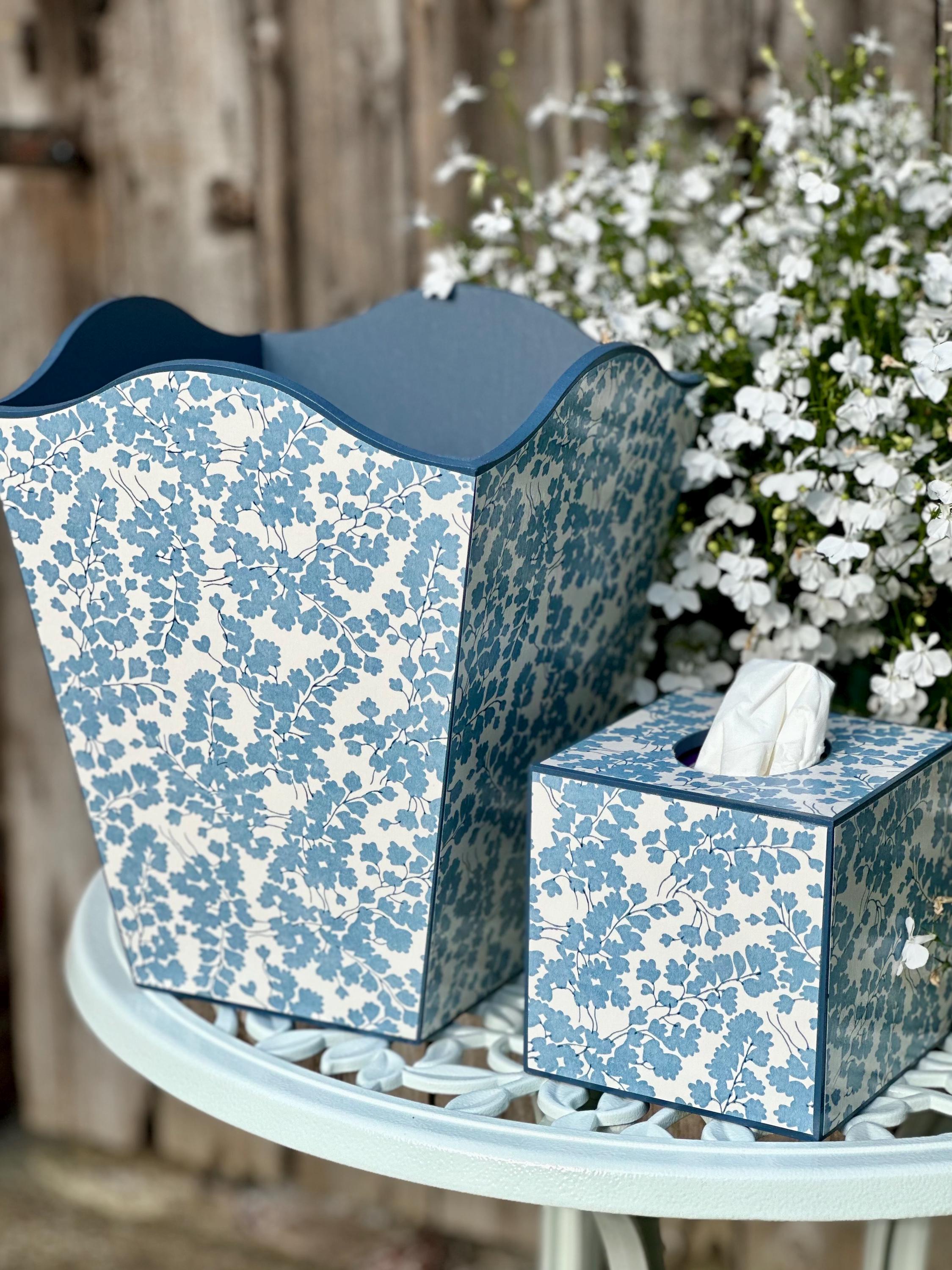 Shabby Chic Trash Can Waste Basket