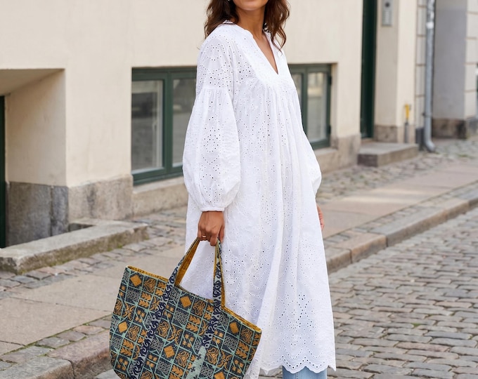 Vintage Quilted Tote Bag | Recycled Sari Handmade Bag