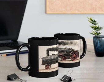 tasse de moteur à vapeur dieselpunk | Tasse à café Train industriel | Art mécanique post-apocalyptique
