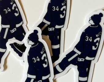 Auston Mattweys Illustrierte Aufkleber - Toronto Maple Leafs Vinyl Aufkleber