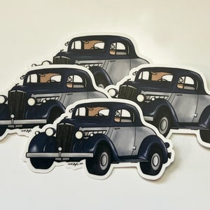 Packard 120 Coupe Sticker - Classic Car Illustrated Vinyl Sticker - Historic Vehicle