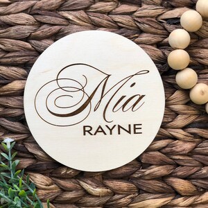 Custom Wooden Pregnancy Announcement Disc | Pregnancy Reveal ...