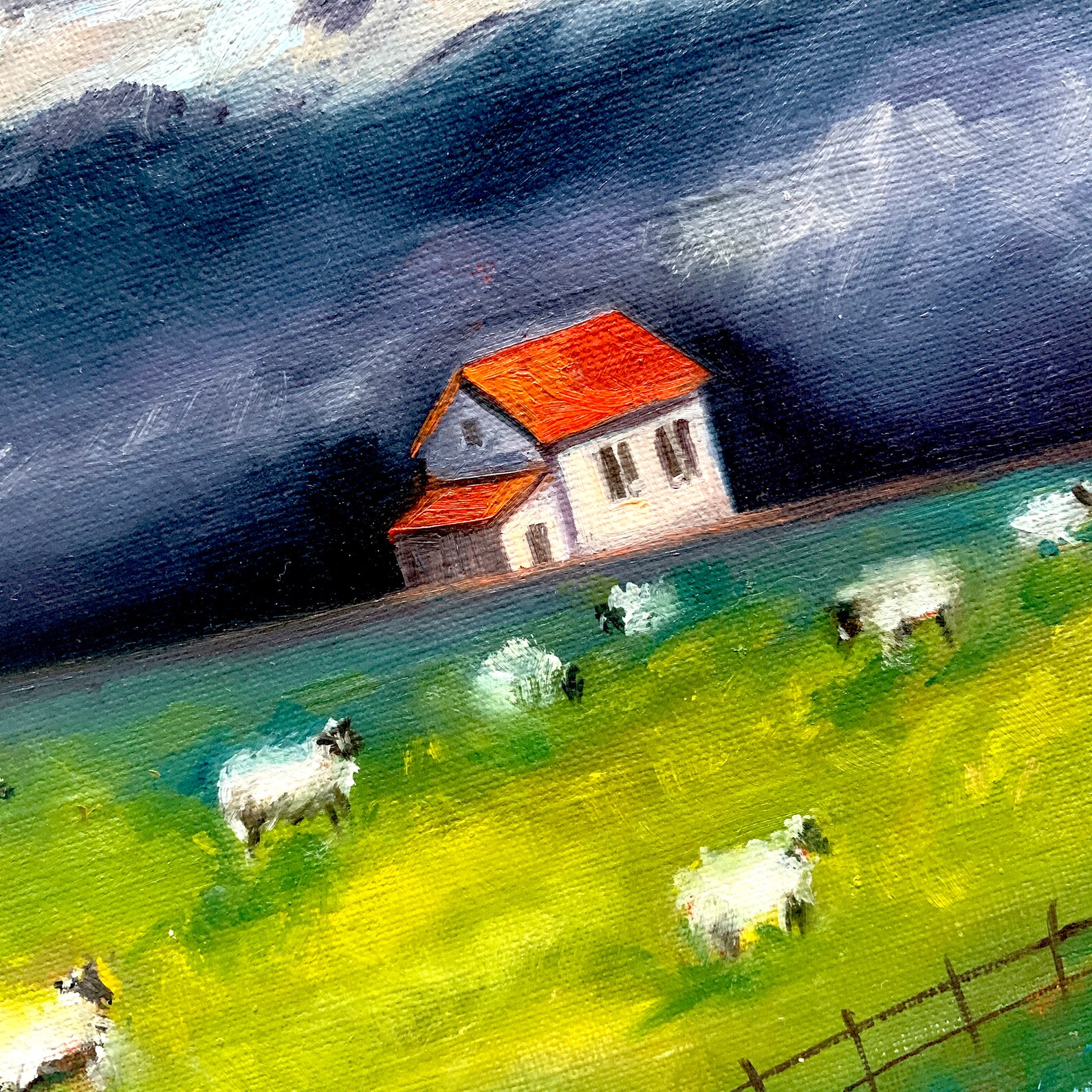 Irish Painting Farm Original art Ireland Artwork Landscapes Etsy