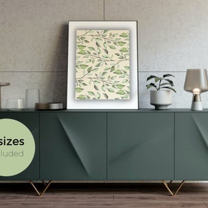 Set of 5 Sizes of Prints, Printable Wall Art Set, Botanical Watercolor Prints, Botanical Wall Art, Watercolor Wall Art, Printable Wall Art