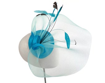 Make Your Own Fascinator Kit - Superior DIY Kit with Video Suitable for Beginners- Unusual Gift Idea - Wedding Headpiece - Turquoise