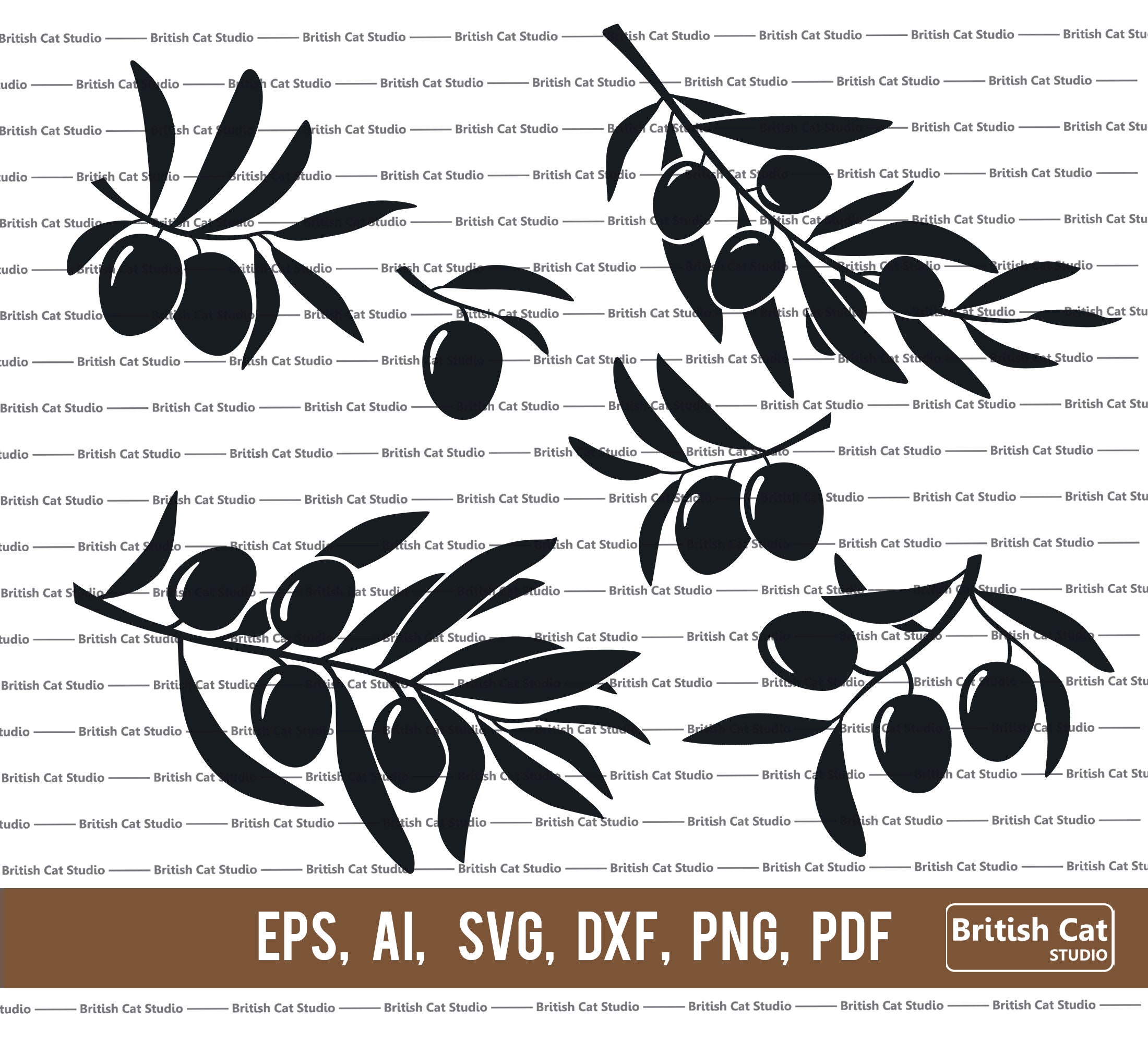 Olive Branch Svg Branch Svg Botanical Svg Olive Clipart Etsy