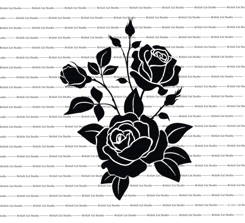 Download Rose svg Bundle Flower Svg Rose Cut file Roses Template | Etsy