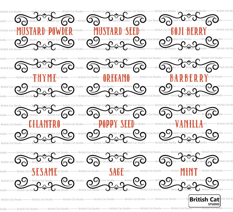 spice label svg bundle pantry label svg kitchen label svg