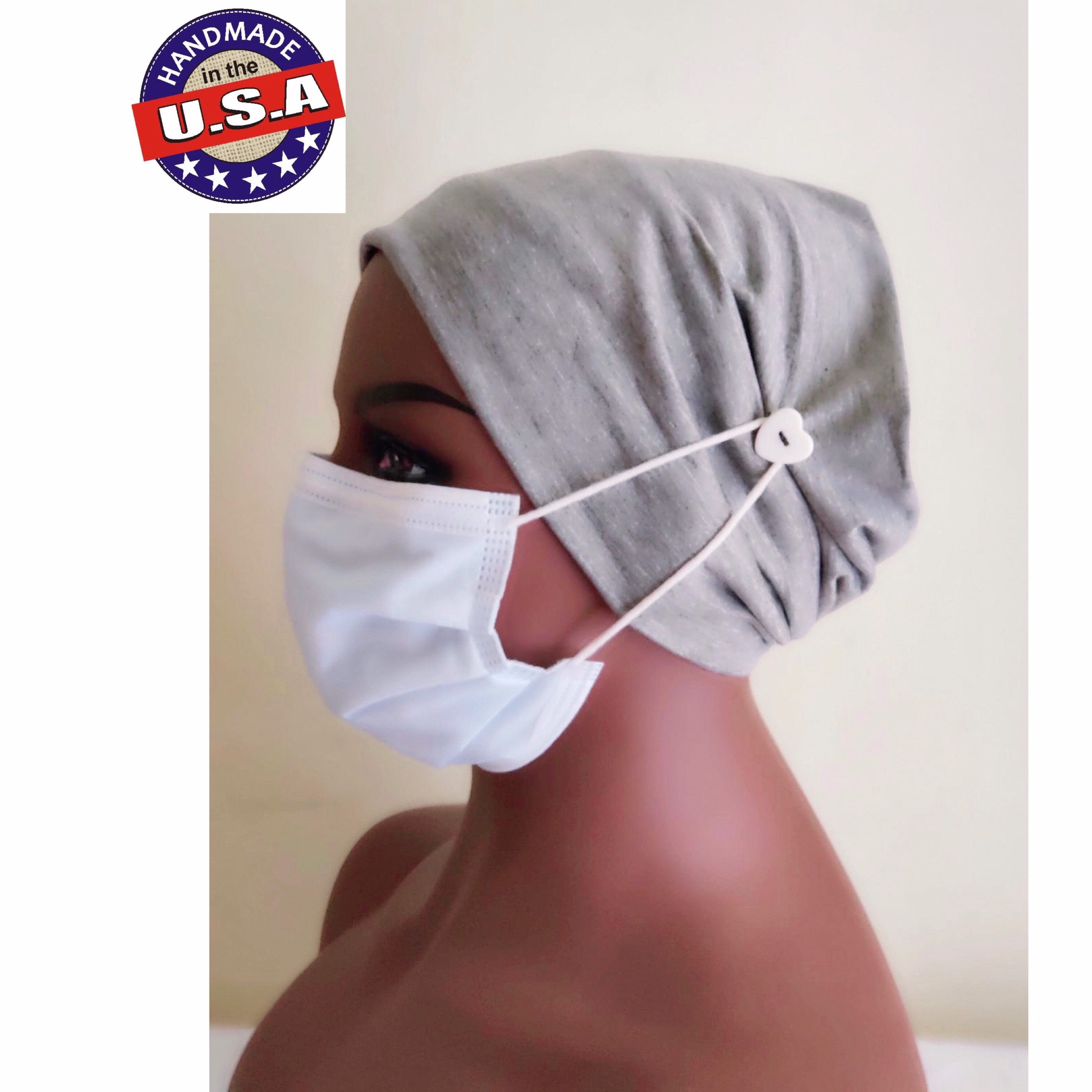 Grey Headband with button headband for heroes surgical Etsy