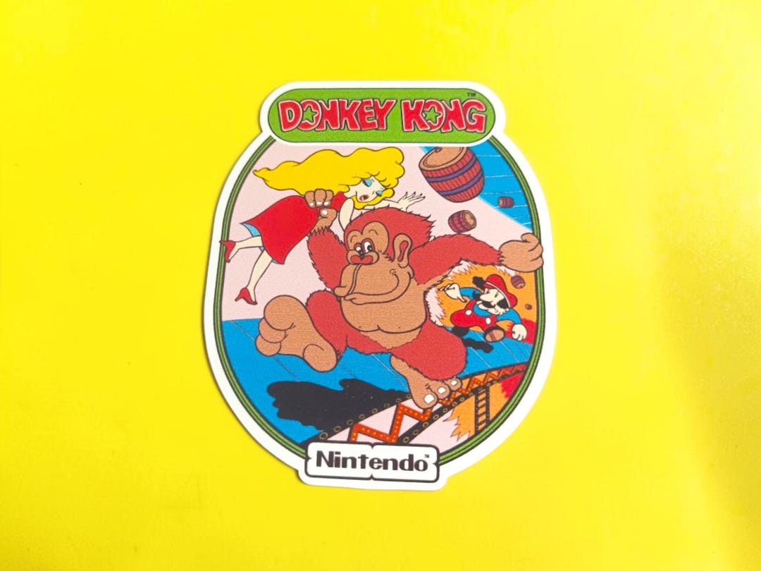Retro Donkey Kong Vinyl Sticker - Etsy
