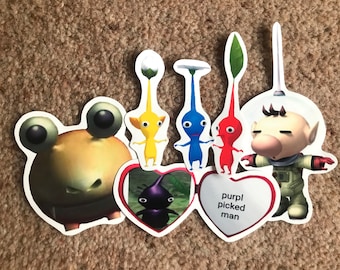 Paquete de pegatinas de memes de Pikmin: vinilos brillantes