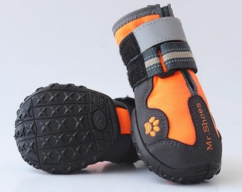 Waterproof High Quality Dog Shoes for Sport Walk | Booties Reflective and Water Resistant set of 4 Boots Perfect for Small Medium Large Dog