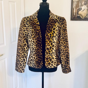 Spiegel Vintage Leopard Faux Fur Jacket