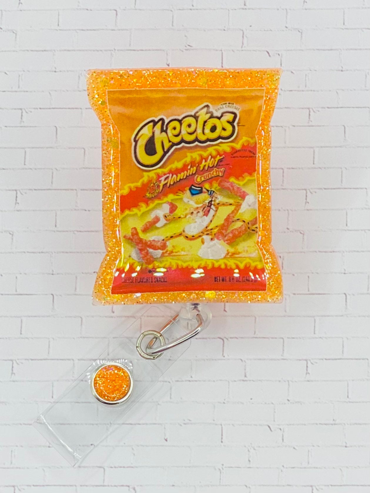 Cheeto Chip Bag Badge Reel/chip Bag Food Charm/ Funny Badge Reel