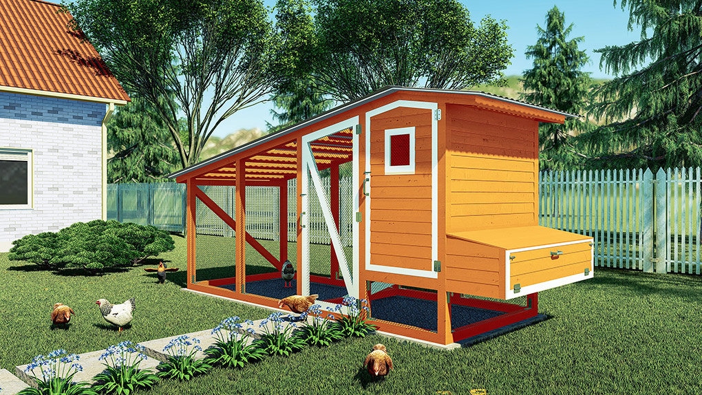 17x6 DIY Chicken Coop Plans 12 Chickens | Etsy Australia