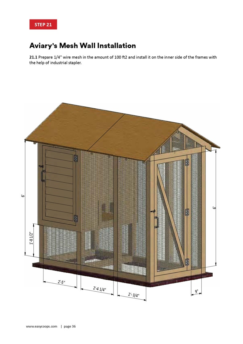 4x8 Chicken Coop Plans DIY Walk in Chicken Run for 8 Chickens Etsy