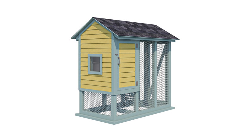 4x8 Chicken Coop Plans DIY Walk in Chicken Run for 8 Chickens - Etsy