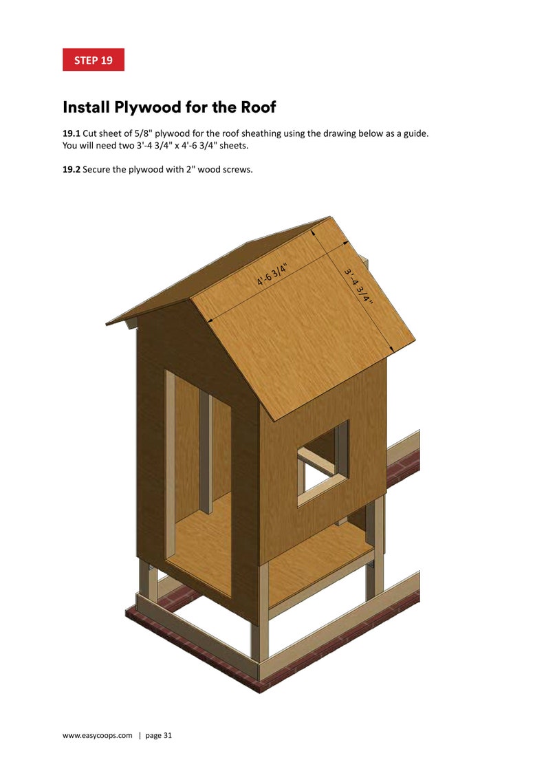 Chicken Coop Plans 4x10 Walk in Chicken Coop for up to 10 Etsy