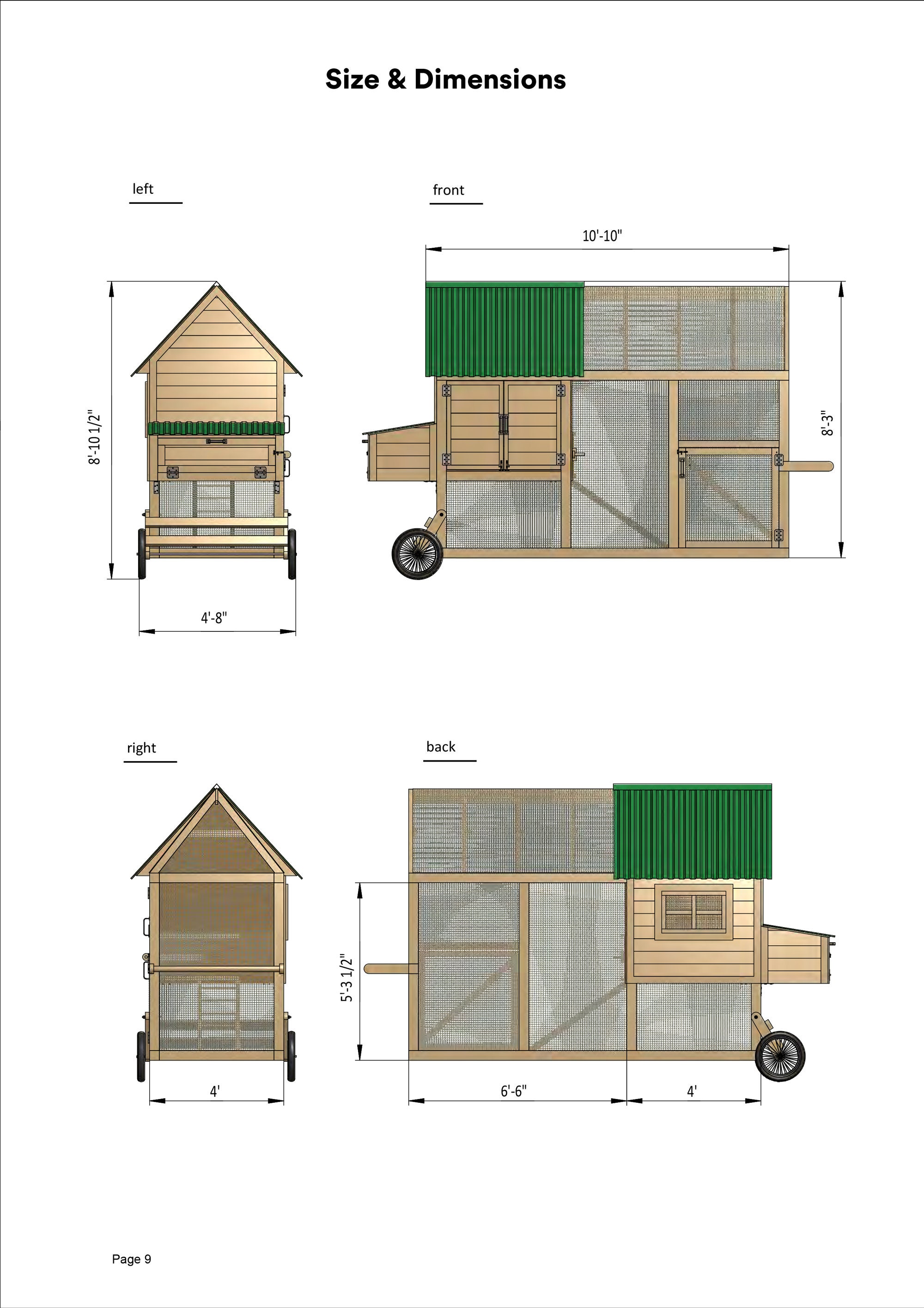 5x13 DIY Chicken Coop Plans 8 Chickens Etsy UK