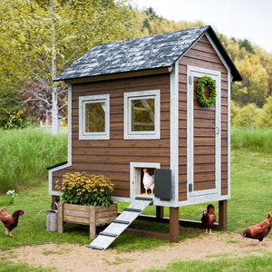 Chicken Coop Plans 4x8 Walk In Chicken Coop for up to 8 Chickens