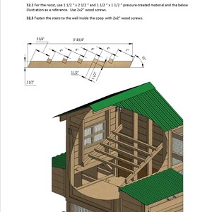 8x15 medium chicken tractor roost assembly blueprints