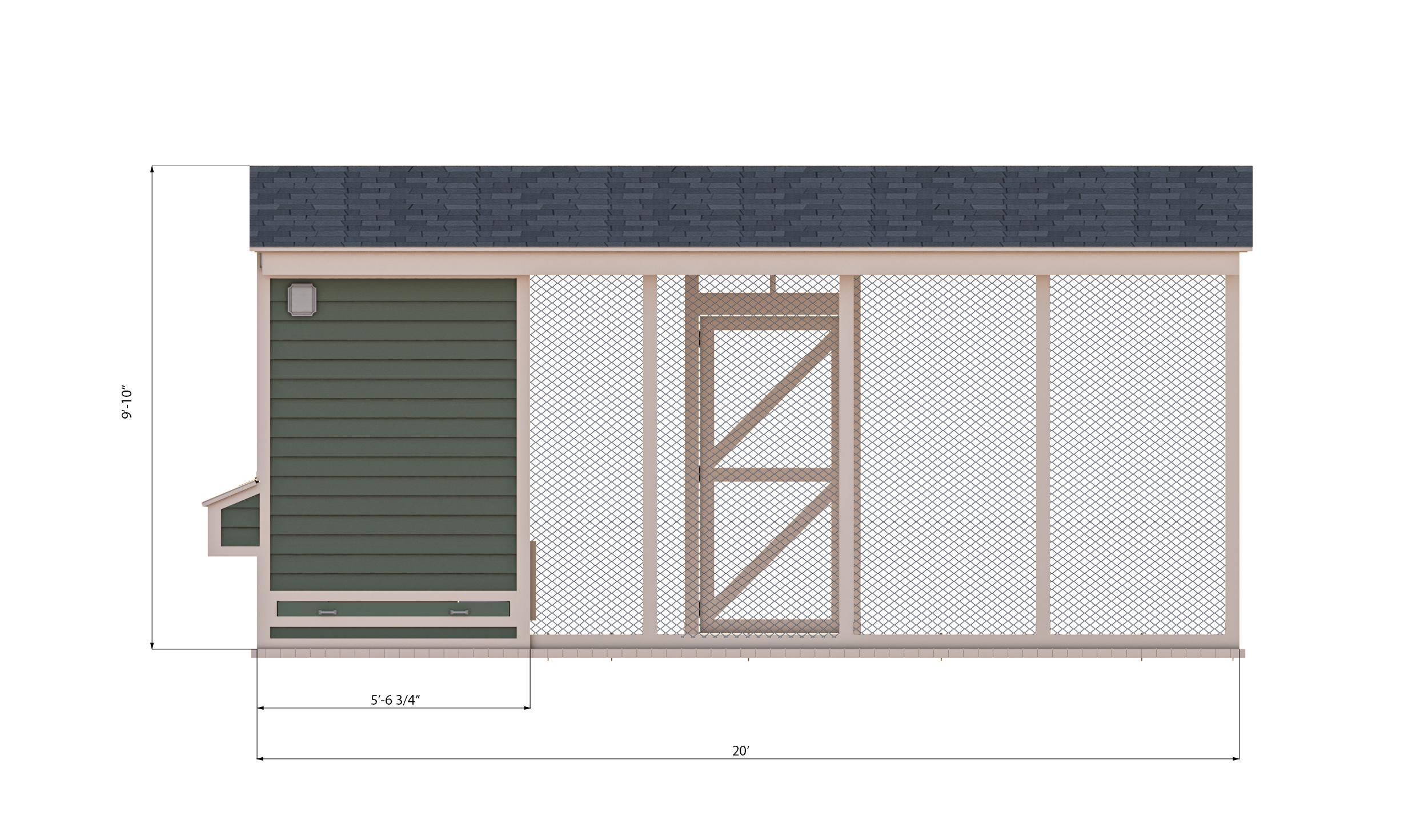 Chicken Coop Plans 20x9 DIY Walk in Chicken Run for 12 Chickens - Etsy ...