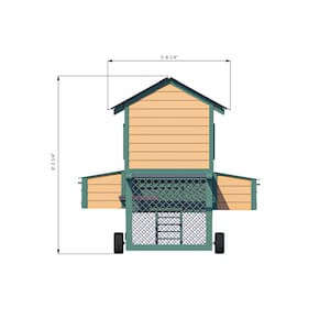 8x15 medium chicken tractor back side dimensions