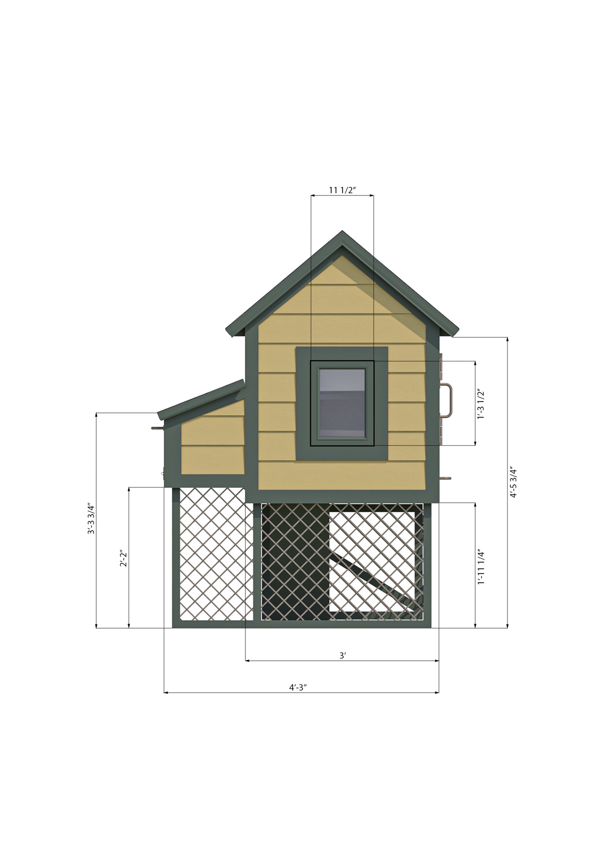 4x4 Chicken Coop Plans DIY Walk in Chicken Run for 6 Chickens Etsy