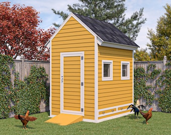 DIY Gable Chicken Coop Plans: Walk-In Design for 20 Chickens (PDF)