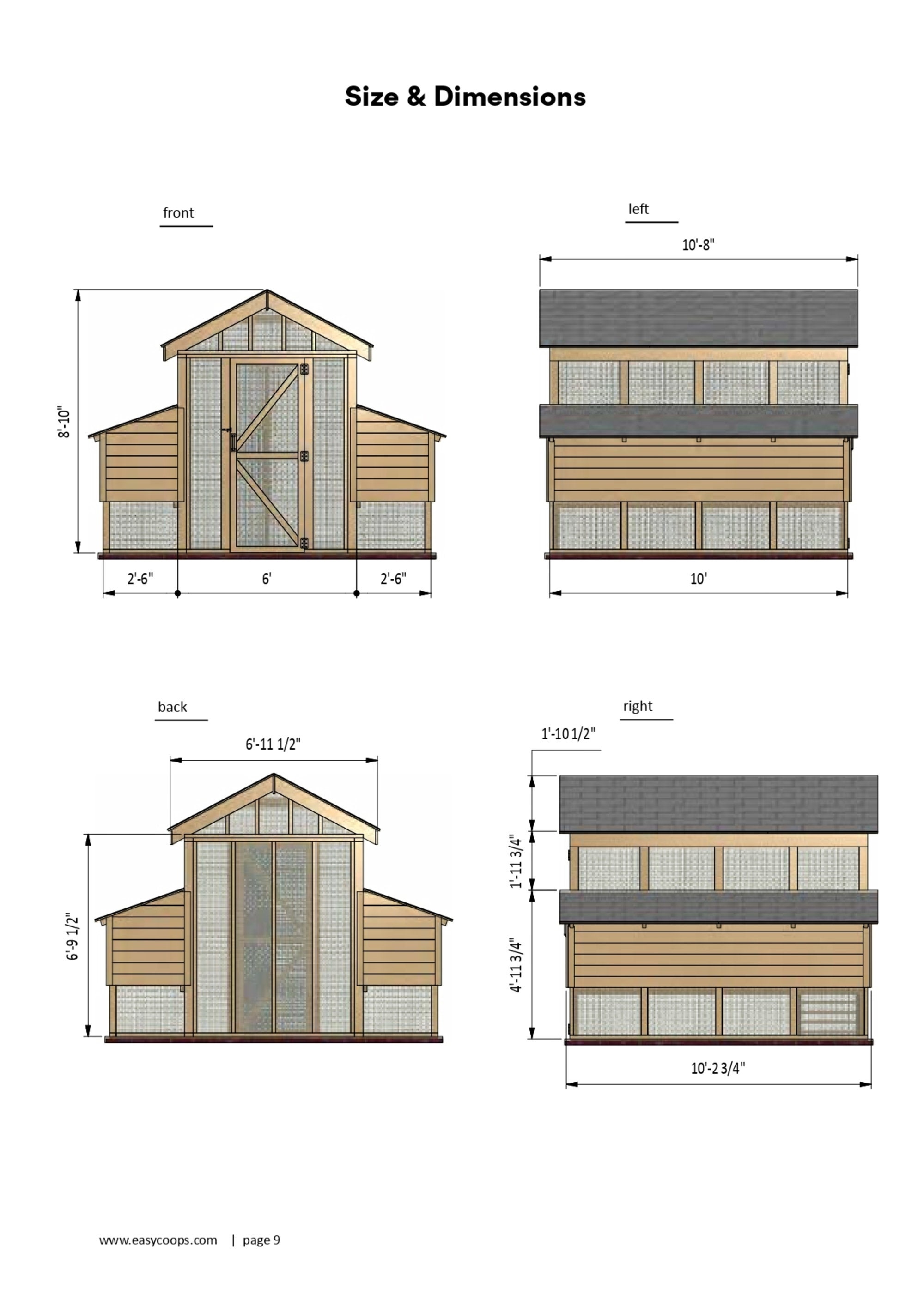 Chicken Coop Plans 6x10 DIY Walk in Chicken Run for 12 Etsy