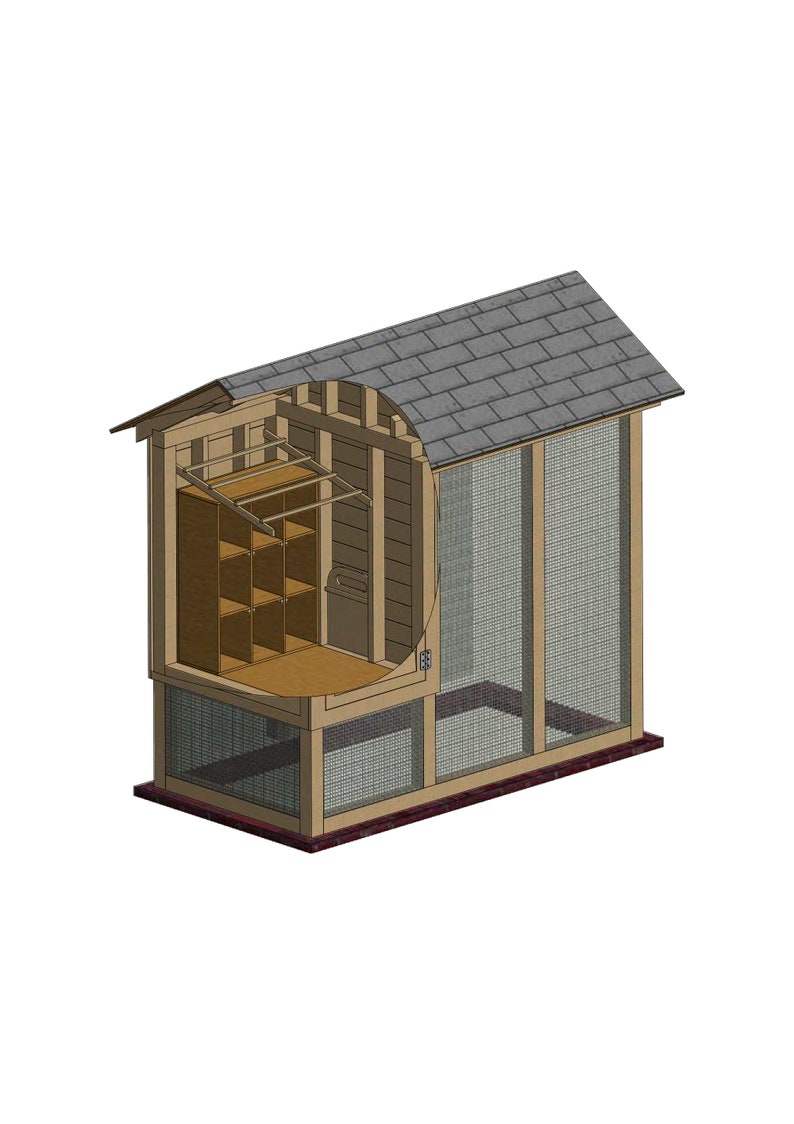 4x8 Chicken Coop Plans DIY Walk in Chicken Run for 8 Chickens (Instant ...