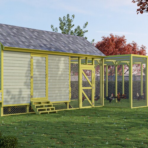 Chicken Coop Plans 30x15 Walk in Chicken Run for 50 Chickens Etsy