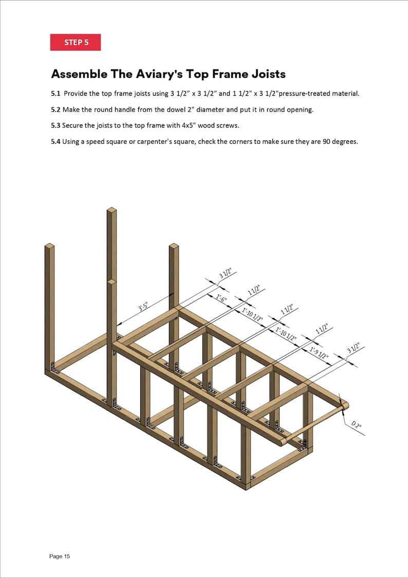 8x15 medium chicken tractor framing