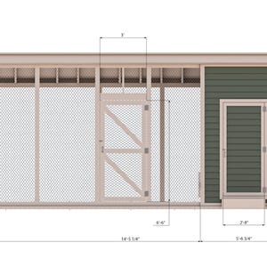 Chicken Coop Plans 20x9 DIY Walk in Chicken Run for 12 Chickens - Etsy