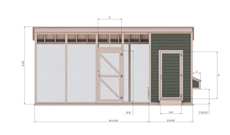 Chicken Coop Plans 20x9 DIY Walk in Chicken Run for 12 Chickens - Etsy ...