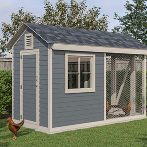 6x12 Chicken Coop Plans DIY Walk In Chicken Run for 10 chickens