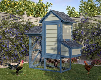 DIY Chicken Coop Plans for 6 Chickens, Backyard Hen House PDF