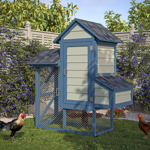 7x8 Chicken Coop Plans DIY Walk in Chicken Run for 10 Chickens Etsy