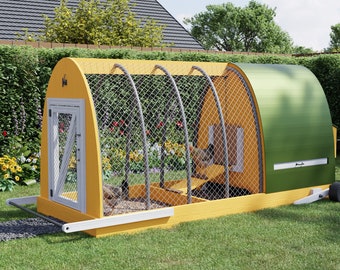 Chicken Coop Plans 4x12 Walk In Chicken Tractor for 8 chickens