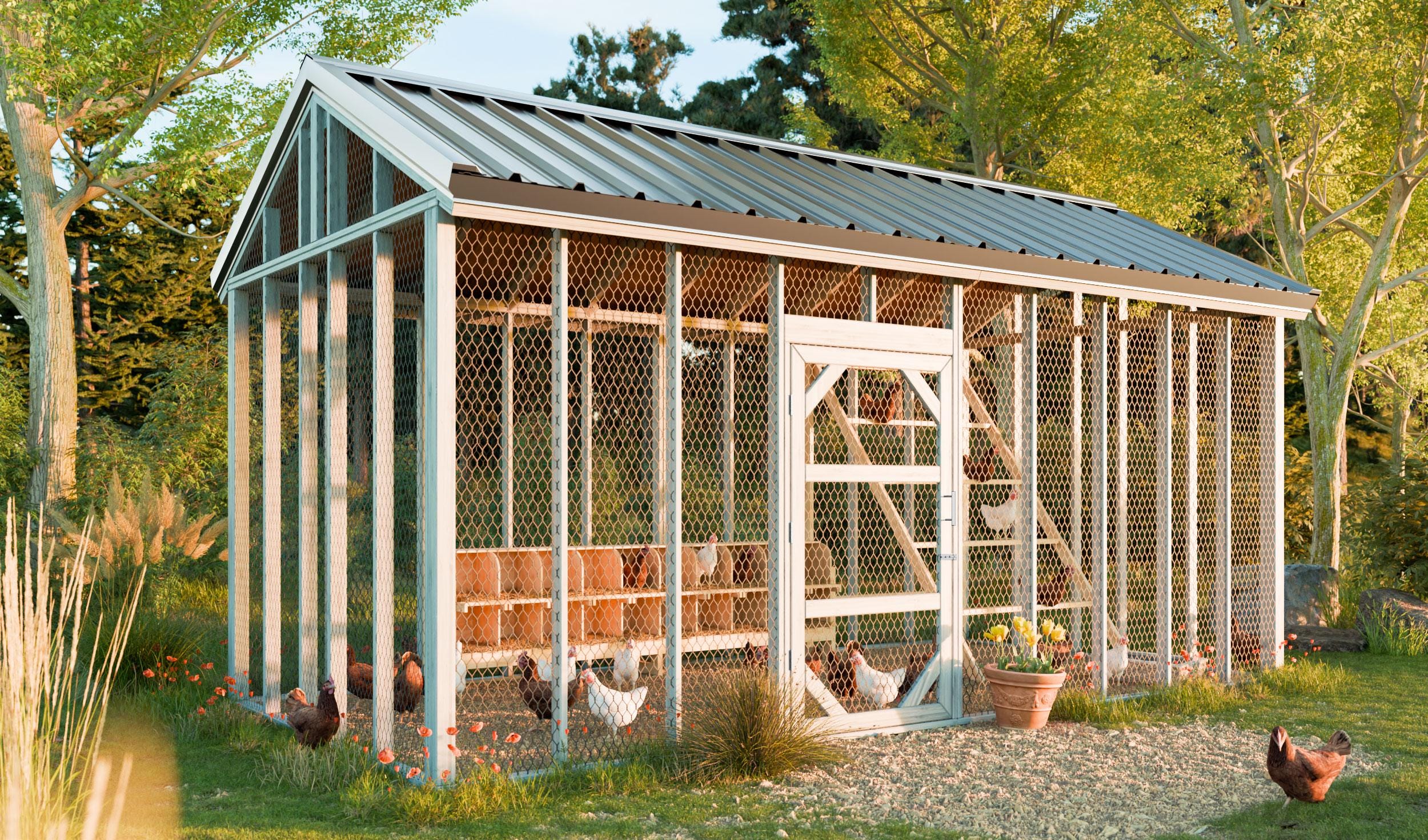 10x20 Large DIY Chicken Run Plans – Easy Backyard Chicken Run | Digital PDF Download