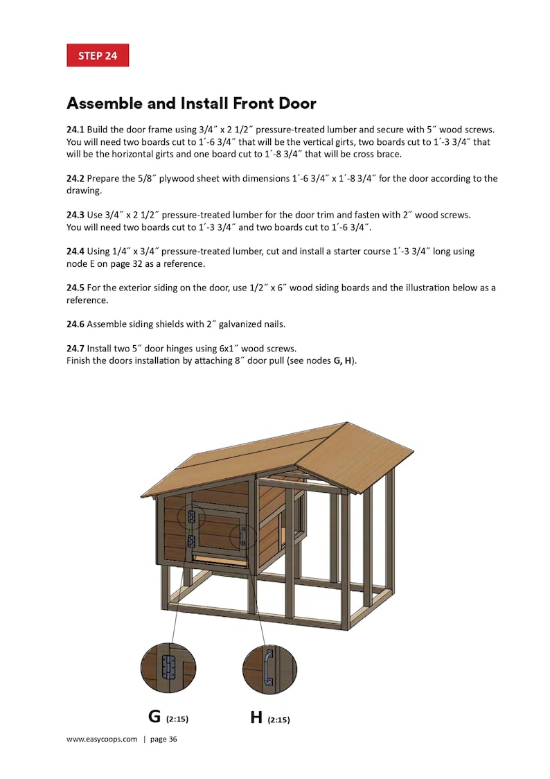 Chicken Coop Plans 4x6 Small Walk in Chicken Run for up to 10 Etsy