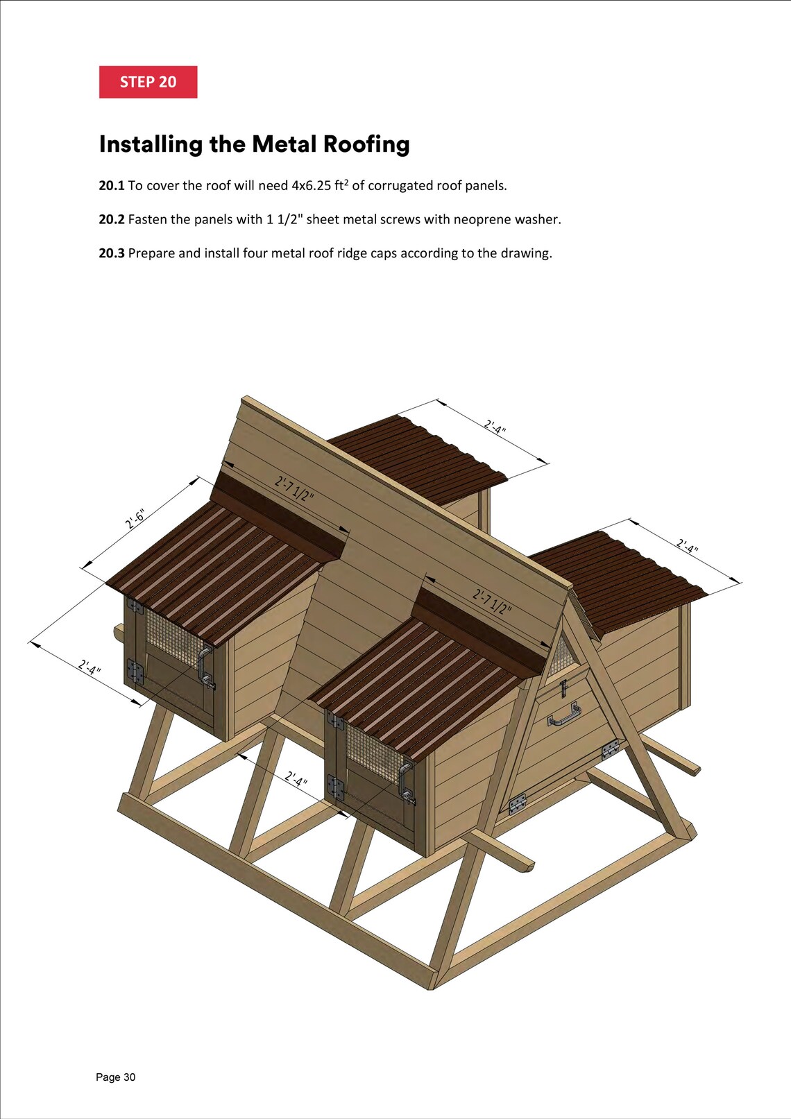 7x6 DIY Chicken Coop Plans 6 chickens Etsy