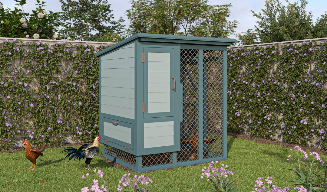 4x5 Chicken Coop Plans DIY Walk in Chicken Run for 8 Chickens Etsy