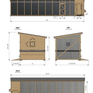 9x42 chicken coop dimensions