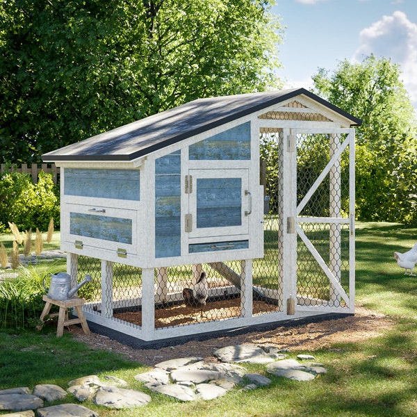 Chicken Coop Plans 4x6 Small Walk In Chicken Run for up to 10 Chickens