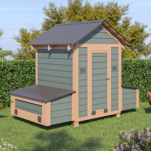 Chicken Coop Plans 4x4 Small Walk In Chicken Coop for 6 Chickens